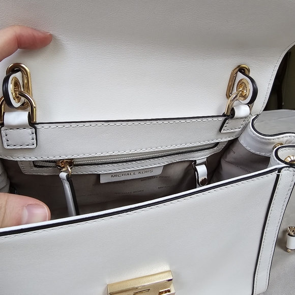 MICHAEL KORS Whitney White Medium Leather Satchel - Picture 9 of 13